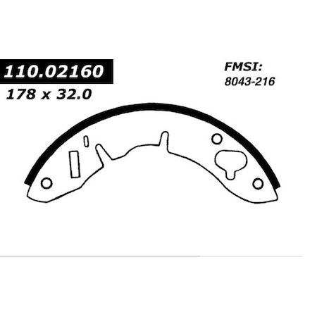 Centric Parts Centric Brake Shoes, 111.02160 111.02160